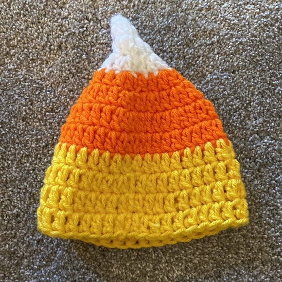 Newborn Candy Corn crochet knitted outfit costume snuggle pictures Baby clothes - Picture 6 of 12